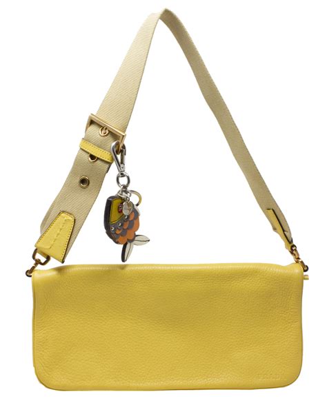 yellow prada bag|prada adjustable shoulder.